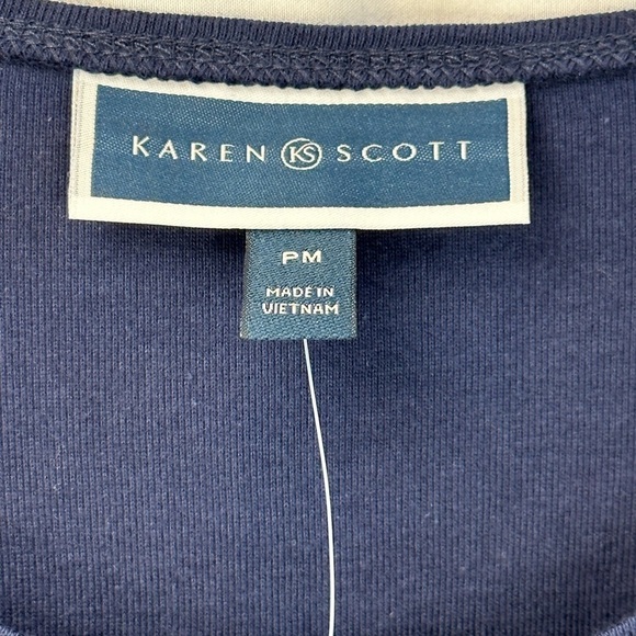 Karen Scott / Style & Co Summer Flag Tee Fall Button Up - Bundle of 2  - size PM - Picture 6 of 9
